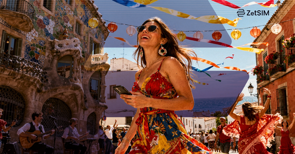 Spain eSIM – Stay Connected Across Barcelona, Andalusia & Mediterranean Coasts